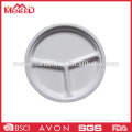 White colour round divided plate